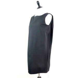 Noel Asmar Size S Jersey Knit Dress High Neck Cape Back Black